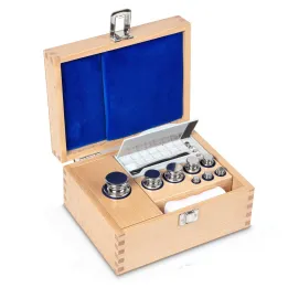 KERN Gewichtssatz 1g - 500g, OIML-Klasse F1, im Holzetui