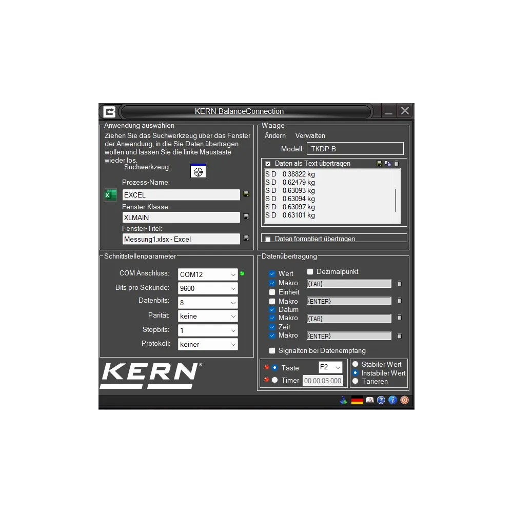 KERN SCD-4.0-PRO-DL BalanceConnection Software