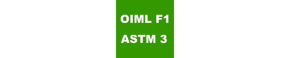 Gewichtssätze OIML F1 Klasse in Holz-, Aluminium- und Kunststoffkoffern